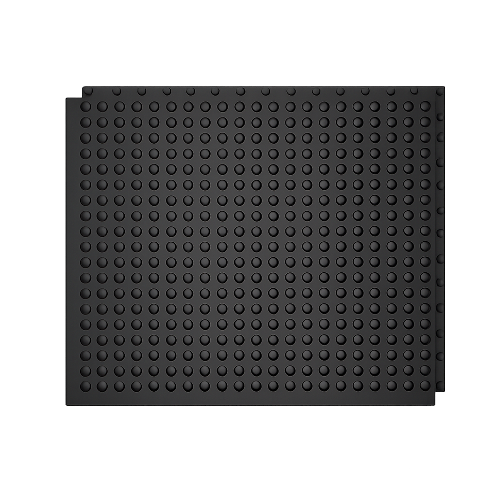 Anti-Fatigue Mat, Rubber Construction, Impact and Fatigue Reduction Performance, 17.32 in by 23.23 in