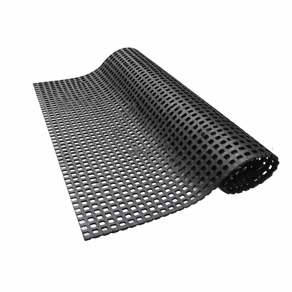 Drainage Mat, Rubber Construction, Slip-Resistant Drainage Performance, 72.3 in by 39.4 in