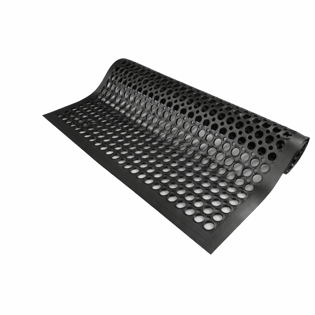 Drainage Mat, Rubber Construction, Slip-Resistant Performance, 36 in by 60 in