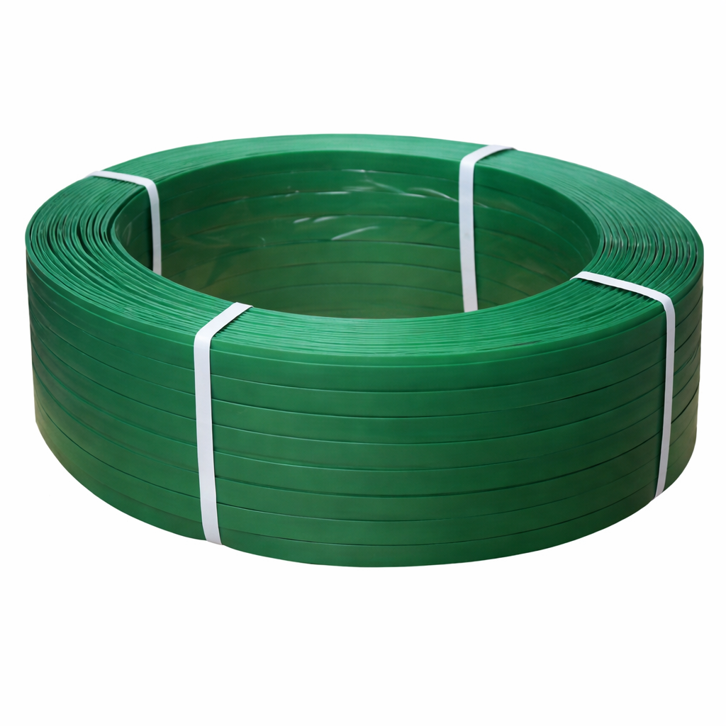 PET Strapping Band, PET Material, 942.5 lbf Tensile Strength, 0.787 in Width 0.0394 in Thickness 295.3 ft Length