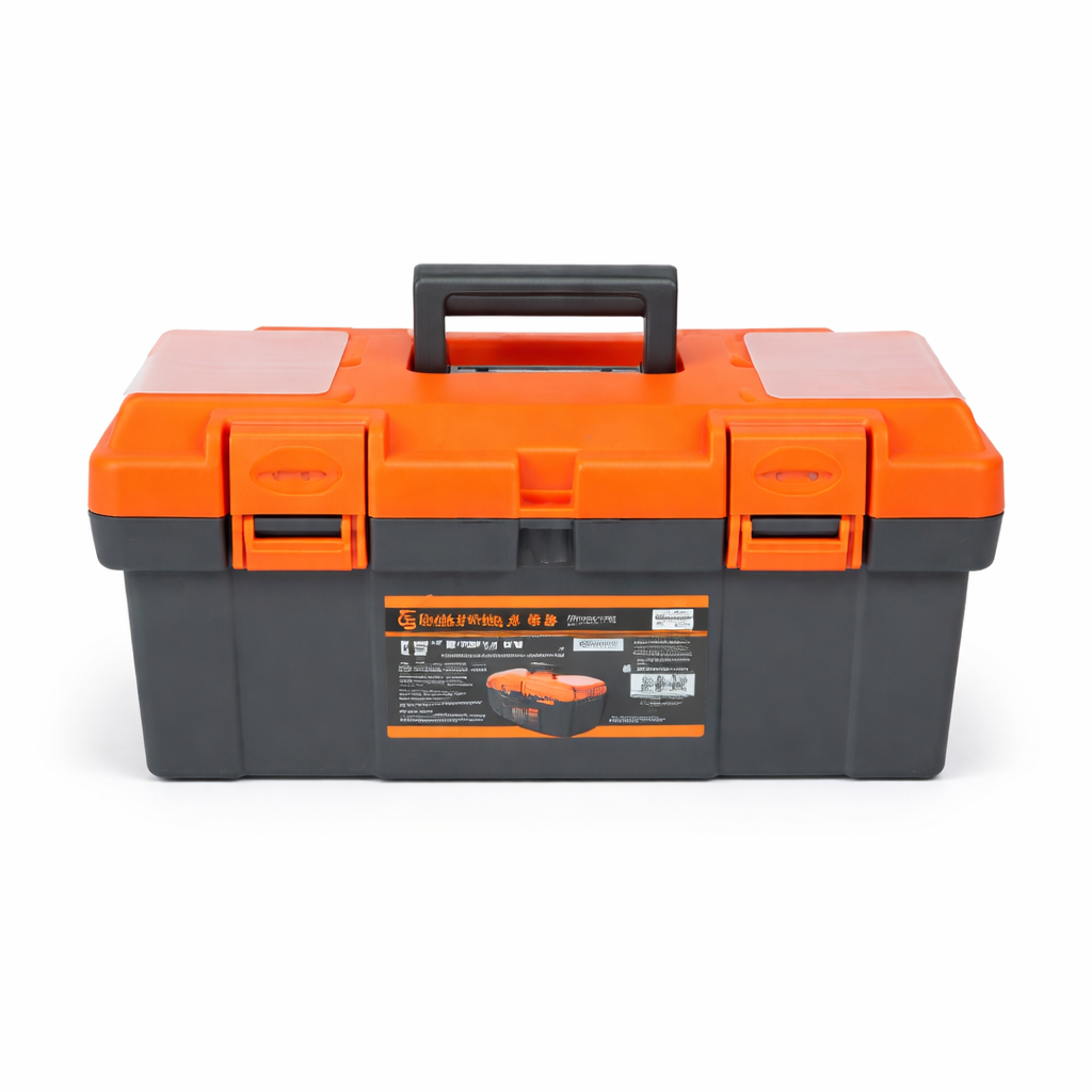 Plastic Tool Box, Heavy Duty PP Material, Large Storage Capacity, 17.72 x 9.61 x 6.69 in