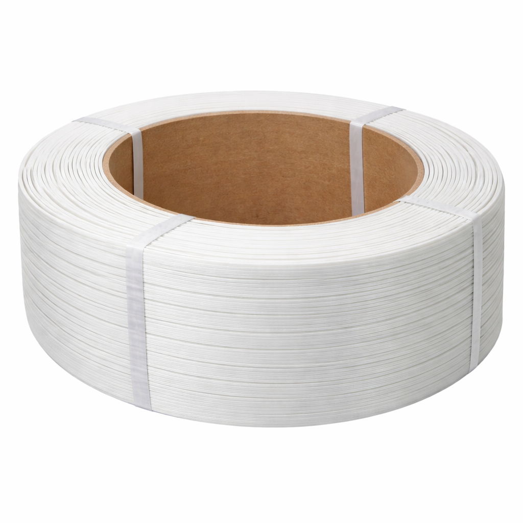 PP Strapping Band, Polypropylene Material, 198 lbf Tensile Strength, 0.433 in Width 0.028 in Thickness 1640 ft Length
