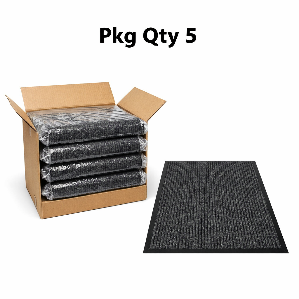 PVC Entrance Mat, 50 Inches by 80 Inches, Slip Resistant, Medium Durability, Pack Qty 5