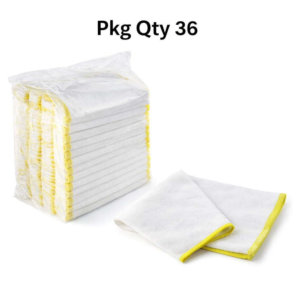 Cotton Cleaning Wipes, Lint Free and Absorbent, for Industrial Use in Warehouse Environments, Pkg Qty 36