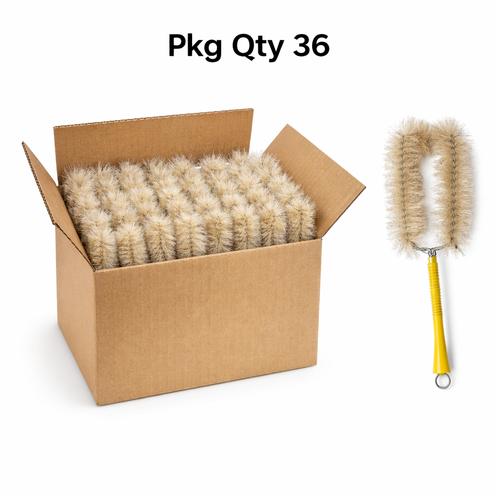 Lab Cleaning Brush with Hog Bristles, 6.89 inch Length, Pkg Qty 36