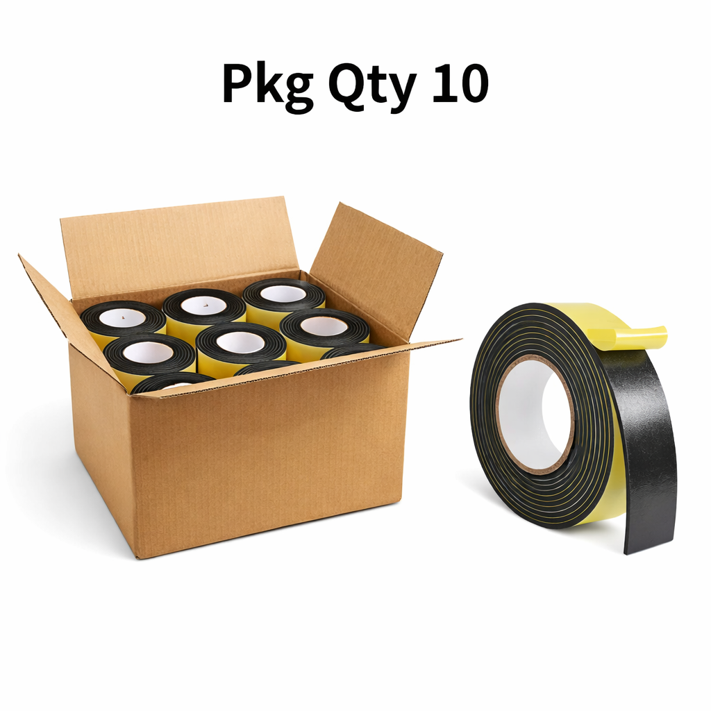 EVA Foam Tape with Black Color, Waterproof, for Automotive Use, Pkg Qty 10